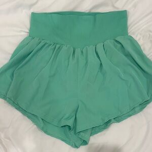 High-Waist Active Skort in Mint Green